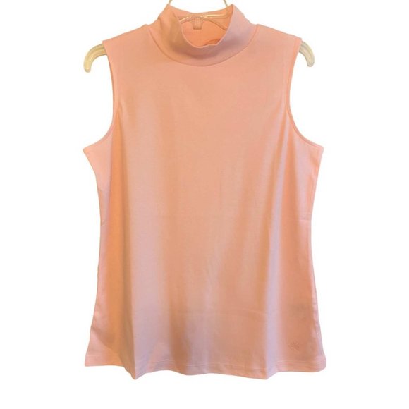 Isaac Mizrahi Tops - Isaac Mizrahi Live! Essentials Pima Cotton Mock Neck Tank MEDIUM (313)